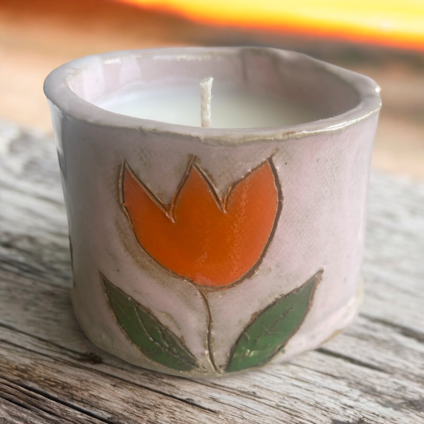 Small Tulip Candle