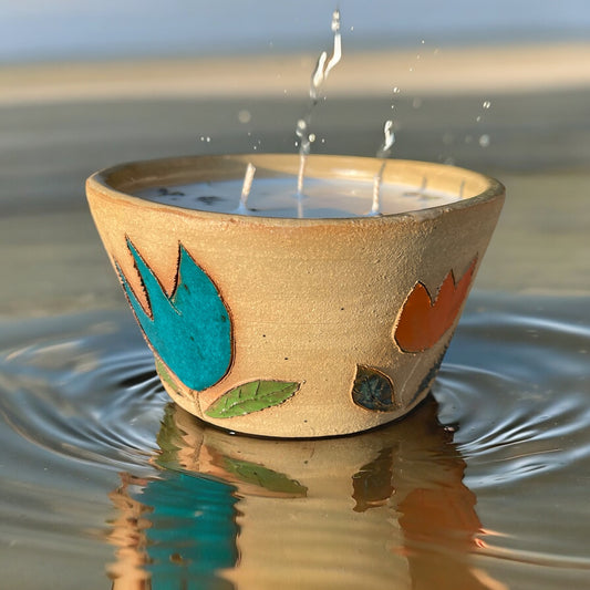 Handcrafted Flower Candle